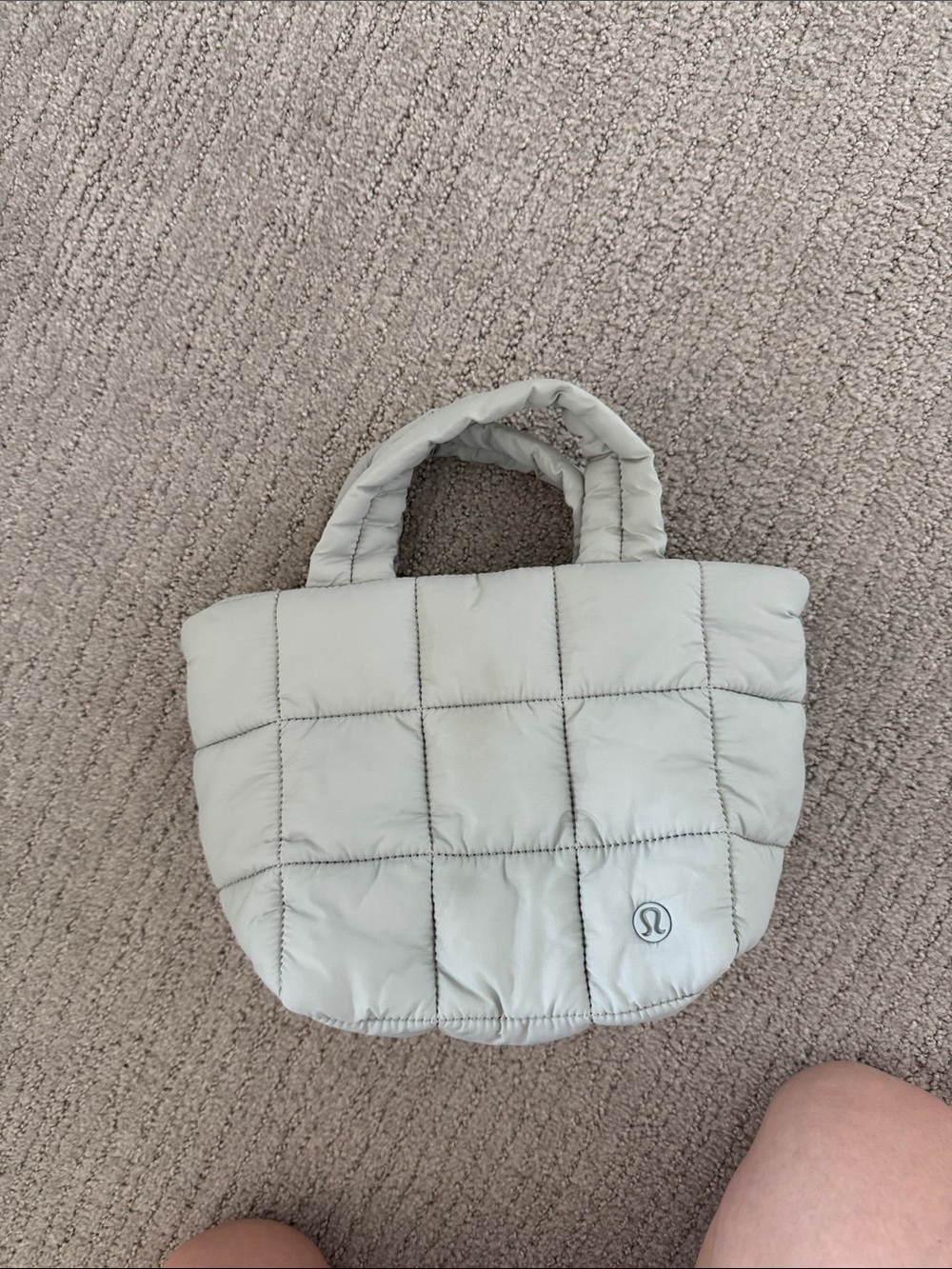 lululemon athletica Quilted Puffer Tote in Light Gray